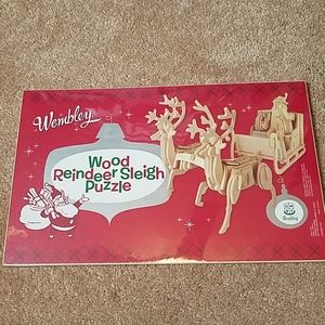 Wembley wood reindeer sleigh 3D puzzle
